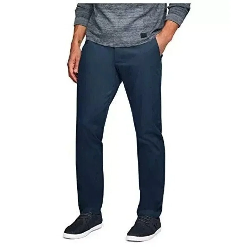 Under Armour UA Men's Showdown Chino Tapered Golf Pants Academy Blue Size 34x36 - Picture 2 of 5